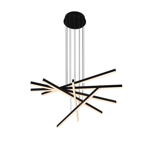 VONN Sirius 32" ETL Certified Integrated LED Aluminum and Acrylic Pendant Black