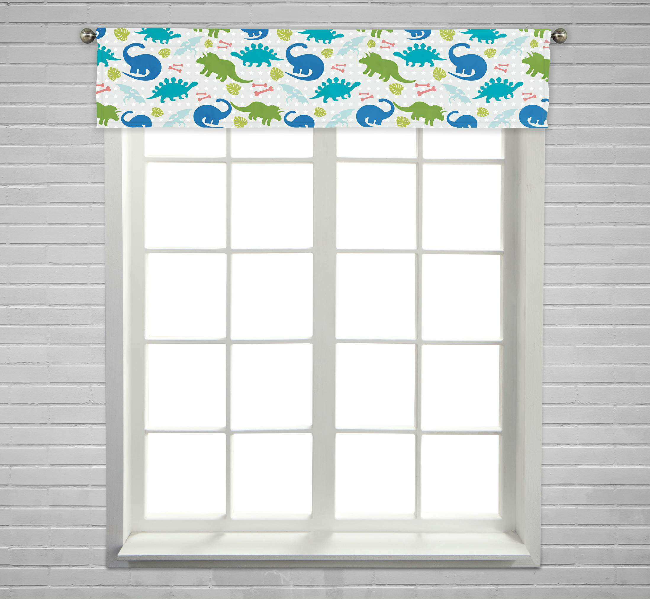 ECZJNT Funny Colorful Cute Dinosaurs Window Curtain Valance Rod Pocket