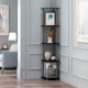 thumbnail image 2 of 5 Tier Corner Display Rack Multipurpose Shelving Unit, Dark Cherry/Black, 2 of 10