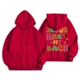 thumbnail image 2 of Jesus Has My Back Hoodie Christian Sweatshirt for Women Long Sleeve Jesus Hoodies Bible Verse Sweatshirts Oversized Christian Religious Sayings Pullover Sweater Red XXXL, 2 of 7