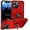Red, variant on ELEHOLD Hybrid Rugged Case for iPhone 16 Pro Max Full Body Protection with Metal Magnetic 360° Rotating Ring Holder Kickstand Shockproof Heavy Duty Case for iPhone 16 Pro Max,Silver