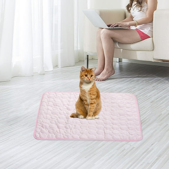 Fuebueo Dog Crate Pads Washable Arc-Chill Cooling Fiber & Endothermic Color Changing Pet Cooling Pad, Foldable & Washable Non-Toxic Summer Pet Blanket