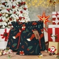 thumbnail image 7 of ZICANCN Christmas Gift Bags, Snowflake Winter Christmas Animals Reusable Fabric Drawstring Storage Bags with Drawstring, Medium Size, 7 of 7
