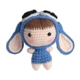 thumbnail image 2 of DIY Knitting Starter Key Chain Birthday Gift Hand Knitting Arts Craft Crochet for Beginners for Starter Material Bag Blue, 2 of 8