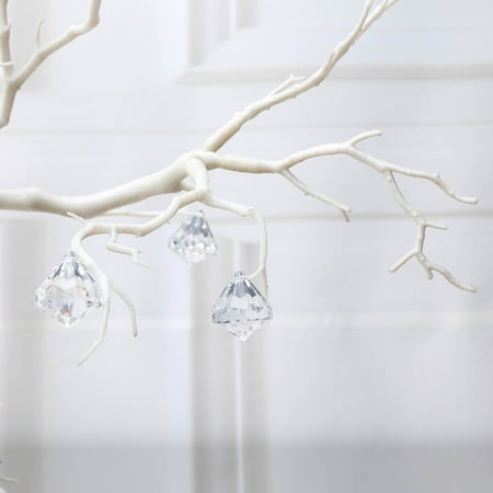 Crystal Clear Pinwheel - Efavormart 90 PCS 30MM EXTRA Large Arcylic Tear Drop Diamond Crystal Garland Wedding Party Decoration - Clear