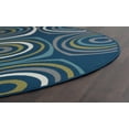 thumbnail image 4 of 8ft Round Water Resistant, Large Indoor Outdoor Rugs for Patios, Front Door Entry, Entryway, Deck, Porch, Balcony | Outside Area Rug for Patio | Navy, Geometric | Size: 7'10'' Round, 4 of 4