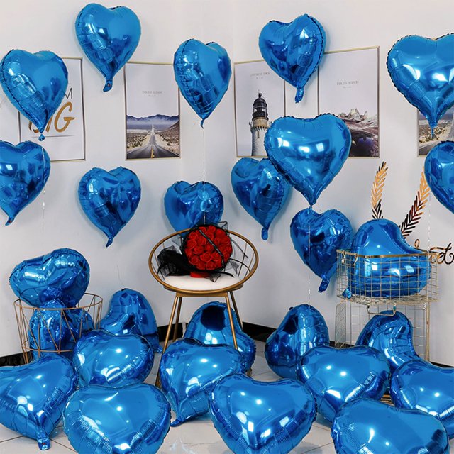 Globos de corazón de 18 pulgadas para decoración de fiestas de cumpleaños, bodas, San Valentín, celebraciones de compromiso, decoración de espectáculos festivos, paquete de 10