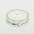 thumbnail image 2 of LBG British Made 9k White Gold Natural Diamond Mens Band Ring - 25 size options - Size 11.25, 2 of 6