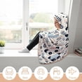 thumbnail image 5 of Hooded Blanket Cartoon Panda Wearable Blanket Cute Panda Blanket Soft Fleece Throw Blanket with Hood for Kids Adults, 5 of 6