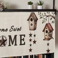 thumbnail image 5 of Sweet Home Rod Pocket Curtain Valance, Western Stars Bird Houses Farmhouse Retro Farmhouse Window Valance for Living Room, Bedroom, Kitchen 42"W x 12"L, 5 of 9