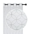 thumbnail image 1 of Lurex Embroidered Sheer Panel W 8 Grom (Diamond) (Gray) (96") - Set of 2, 1 of 1