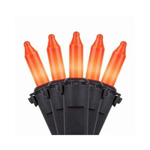 J. Hofert 130669 Orange Halloween Mini Light String Set - 100 Count