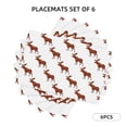 thumbnail image 3 of Placemats Set of 4 / 6, brown Elk Moose cute Placemats for Dining Table Indoor/Outdoors Heat Resistant Washable Placemats 18" x 12", 3 of 8