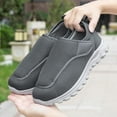 thumbnail image 2 of Deporte Con Zapatos Ortopédicos Sin Cordones Anchos para Hombres Diabéticos Cierre Ajustable Absorción Impactos Fascitis Plantar, 2 of 9