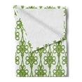 thumbnail image 2 of Irish Soft Flannel Fleece Blanket, Entangled Clover Leaves Twigs Celtic Pattern Botanical Filigree Inspired Retro Tile, Cozy Plush for Indoor and Outdoor Use, 60" x 80", Green Cream, by Ambesonne, 2 of 5