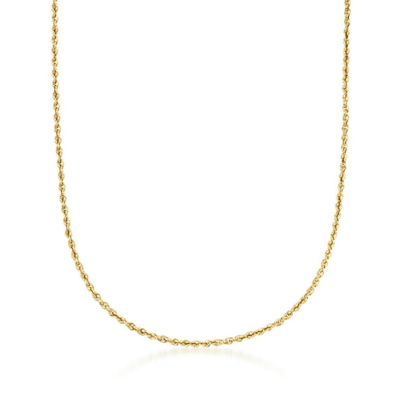 Ross-Simons 3.2mm 14kt Yellow Gold Rope-Chain Necklace, Women's, Adult