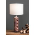 thumbnail image 2 of 24-inch Vesta Marble Trellis Cotton Shade Table Lamp, 2 of 2