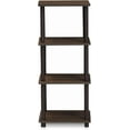 thumbnail image 4 of Furinno 16102WN/BR Turn-N-Tube Shelf, 3 Space, Walnut/Brown, 4 of 6