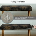 thumbnail image 5 of POLERO Boho Dining Bench Cover, Brown Mandala Flower Print Stretch Washable Rectangle Bench Seat Covers, Dining Table Chair Slipcover for Dining Room, Living Room, Kitchen, Garden, 5 of 7