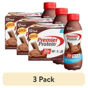 (3 pack) Premier Protein Shake, Chocolate, 30g Protein, 11.5 fl oz, 12 Ct