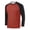 Red, variant on WIZUTIZ Men's Mesh Raglan Tee Solid Round Neck Long Sleeve Pullover Breathable Lightweight Summer Casual Active Top