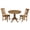Pecan, variant on 36" Round Wood Table With 2 San Remo Chairs in Hickory/Washed Coal - 3 Piece Set