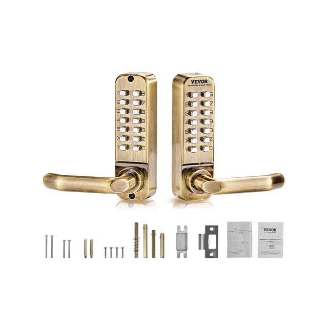 VEVOR Mechanical Keyless Entry Door Lock 14 Key Mechanical Door Lock for Outdoor Fence