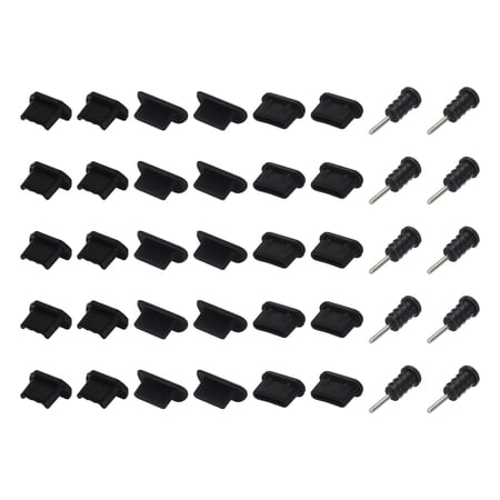 40 Bouchons En Silicone Pour Ports Téléphone - Type C, Micro USB, Jack 3.5mm | Uxcell