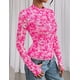 thumbnail image 3 of Blusa PRETTYGARDEN Mujer Malla Floral Manga Larga Blanca XL, 3 of 8
