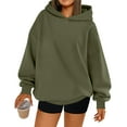thumbnail image 2 of Sudaderas con Capucha de Gran Tamaño para Mujer, Sudaderas Cómodas, Conjuntos de Moda de Otoño, Blusas Casuales, Ropa de . Verde L, 2 of 6