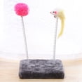 thumbnail image 4 of Cat Spring Toy Interactive Plush Pom Pom Cat Scratching Toy Kitten Mouse Toy, 4 of 10