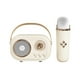 thumbnail image 1 of Máquina de karaoke para niños y adultos, mini micrófono de karaoke portátil con Bluetooth, altavoz para cantar, ideal para smartphones, cumpleaños, fiestas familiares y en casa (caqui)., 1 of 6