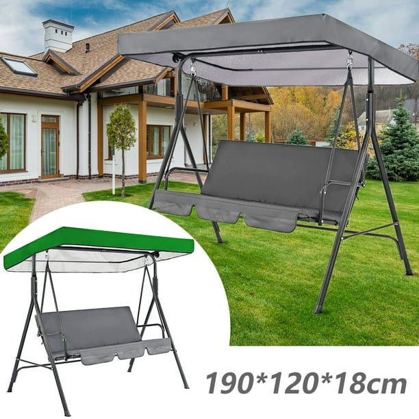 Muyoka Asiento de columpio, toldo de repuesto grande a prueba de agua, silla de columpio, cubierta de hamaca portátil y plegable para balcón de jardín al aire libre (solo cubierta) Muyoka Hogar