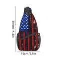 thumbnail image 3 of Bandolera patriótica Bolsa de pecho • Diseño de rayas estelares del Día de la Independencia • Mochila ajustable antirrobo en el hombro • Viajes, deportes, exterior, casual, 3 of 6