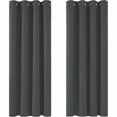 thumbnail image 1 of Blackout Curtains Thermal Insulated Anti Cold, 117x138 CM (Width x Height), Modern Design with Eyelets, Curtains for Living Room and Bedroom, Dark Gre, 1 of 5