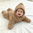 thumbnail image 4 of GiLiling Baby Star Suit Newborn Fleece Starfish Bunting Romper Infant Halloween Footie Jumpsuit Winter Warm Wearable Blanket (Khaki, 3-6 Months), 4 of 5