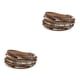 thumbnail image 2 of Qarigey Brazaletes de cuero Brazalete de leopardo Brazalete de cadena tejida Broche Type2 NO2, 2 of 6