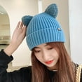 thumbnail image 3 of EQWLJWE Women Winter Cute Animal Cat Hat Crochet Beanie Hats Photography Knitted Hat Cap Plush Hat Holiday Clearance, 3 of 5