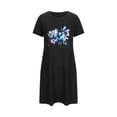 thumbnail image 5 of HomeGardon Women's Sleepwear Nightgowns for Women,Fashion Print Medium Length Dress Oversized Short Nightgown Fashion Chest Print Short Sleeve Nightdress,S-XXL, 5 of 5
