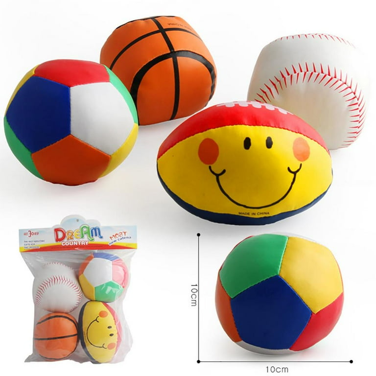Baby Hand Grip Ball Toys Set of 4 Foam Sports Balls Perfect