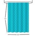 thumbnail image 4 of 14 pieces Damask Turquoise Bathtub Shower Curtain With 12 Hooks and Matching Bath Mat Rug Non Slip Super Soft Chenille for Bathroom Décor, 4 of 6