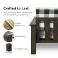 thumbnail image 6 of Furniture of America Mell Rustic Solid Wood Plaid Pattern Cushion Loveseat, Dark Walnut, 6 of 12