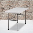 thumbnail image 2 of Bowery Hill Table Pliante en Plastique Granite, Blanc, 2 of 7