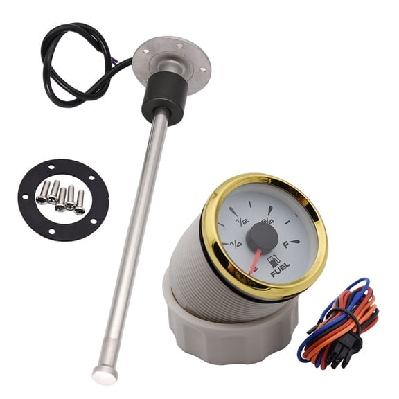 52mm Pointer Fuel Level Gauge With 0-190ohm Oil Tank Indicator Marine Fuel Level Sensor 100 150 200 250 300mm For Marine Boat ,Adding Safety