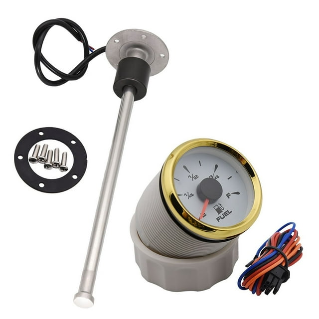52mm Pointer Fuel Level Gauge With 0-190ohm Oil Tank Indicator Marine Fuel Level Sensor 100 150 200 250 300mm For Marine Boat ,Easy Setup