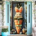 thumbnail image 6 of HongHeng Happy Easter Door Cover Bunny Banner Large Fabric Colorful Spring Welcome Decoration for Easter Party Photo Booth Background Favor Supplies, 35 x 70 Inches, 6 of 6