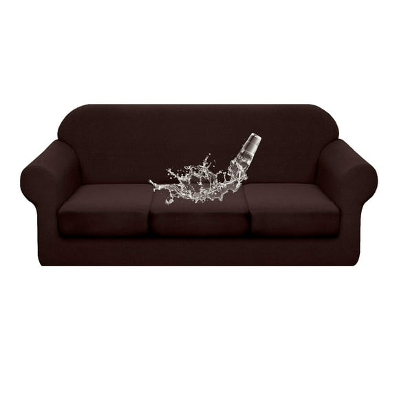 Mistaha Housse de Canapé pour Canapé à 3 Coussins Séparés, Imperméable, Extensible, Douce, Housse de Canapé Lavable, Housse de Canapé Unie, Protège-Meubles