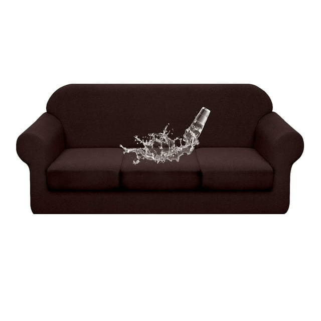 Mistaha Housse de Canapé pour Canapé à 3 Coussins Séparés, Imperméable, Extensible, Douce, Housse de Canapé Lavable, Housse de Canapé Unie, Protège-Meubles