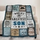 thumbnail image 2 of LHSHID Best Son Gifts from Mom Dad to My Son Gifts Birthday Gifts for Son Son Gifts for Christmas Fathers Day Son Blanket 60"x80", 2 of 6