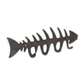 thumbnail image 2 of Hand Towel Holder, Wall Mounted Fish Bones Towel Rack Easy Installation 4 Hooks  For Home Type 2 14.2x4.3x0.4in, 2 of 8